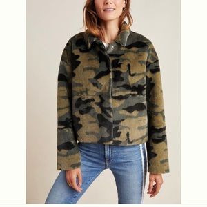 Vincenza Camo Faux Fur Jacket